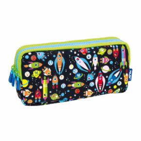Portatodo 3 cremalleras Super Heroes Space negro - MILAN